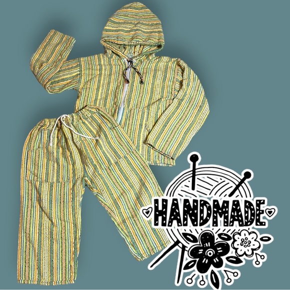 Hand Crafted Other - EUC Handmade Toddler Matching Pants and Zip Hoodie Jacket. Size 2-3T 🇲🇽